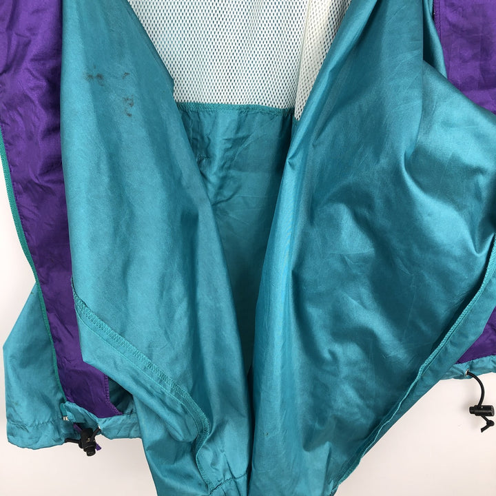 90'S LLBean Mountain Jacket Shell Jacket Men's Size L (approx.) Vintage Nylon turquoise blue Vintage Second Hand