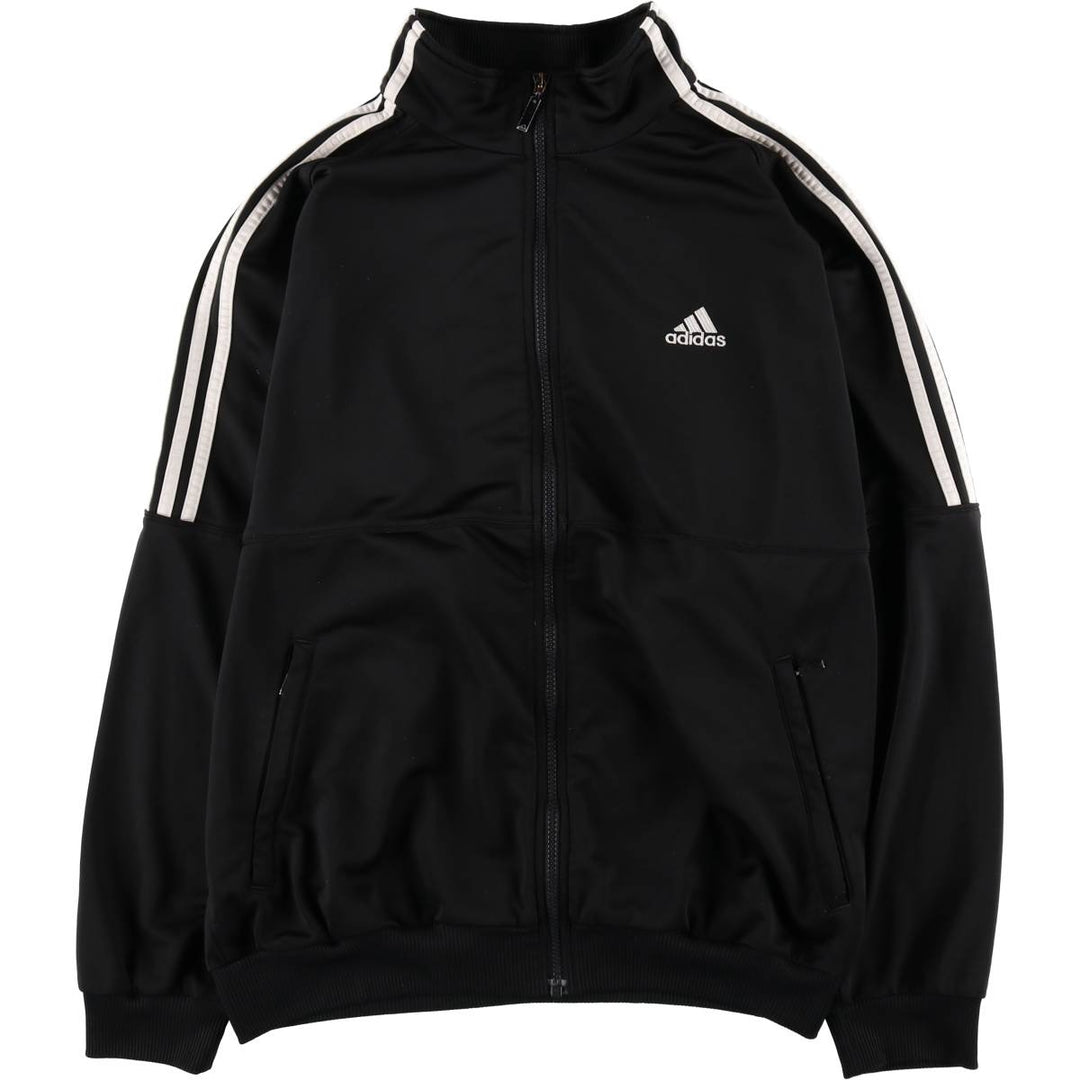 00'S adidas jersey track jacket, men's size L polyester black type Vintage Second Hand