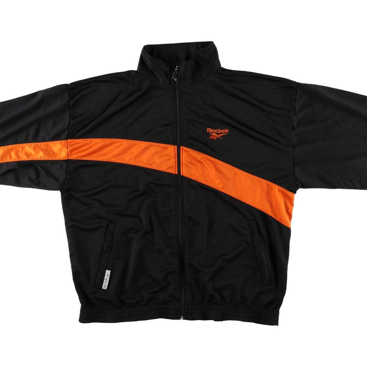 90'S Reebok Back Logo Jersey Track Jacket, Men's Size M (approx.), Vintage unclear black type Vintage Second Hand