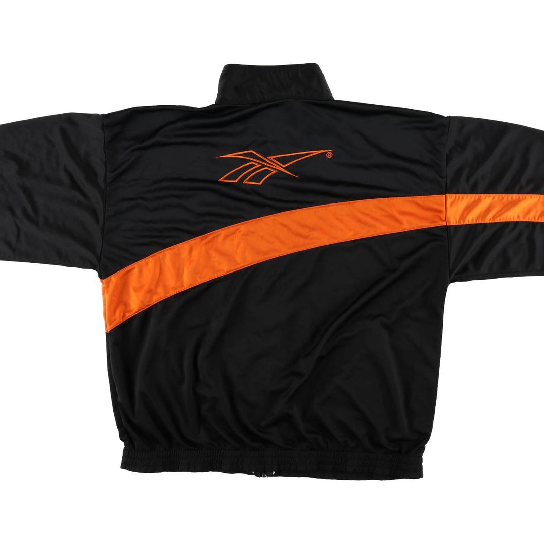 90'S Reebok Back Logo Jersey Track Jacket, Men's Size M (approx.), Vintage unclear black type Vintage Second Hand