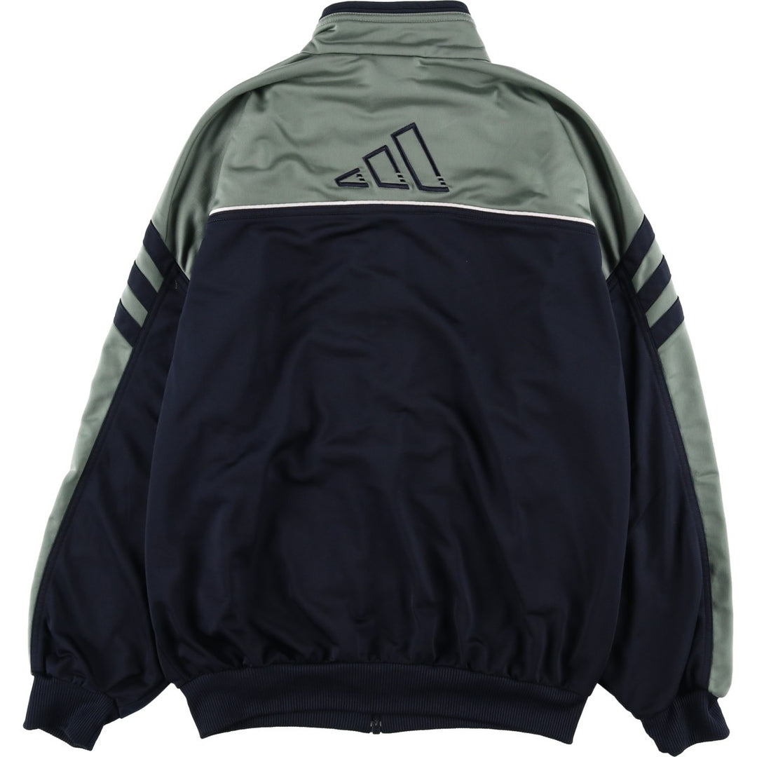 00'S adidas jersey track jacket, men's size M polyester Khaki type sage green Vintage Second Hand