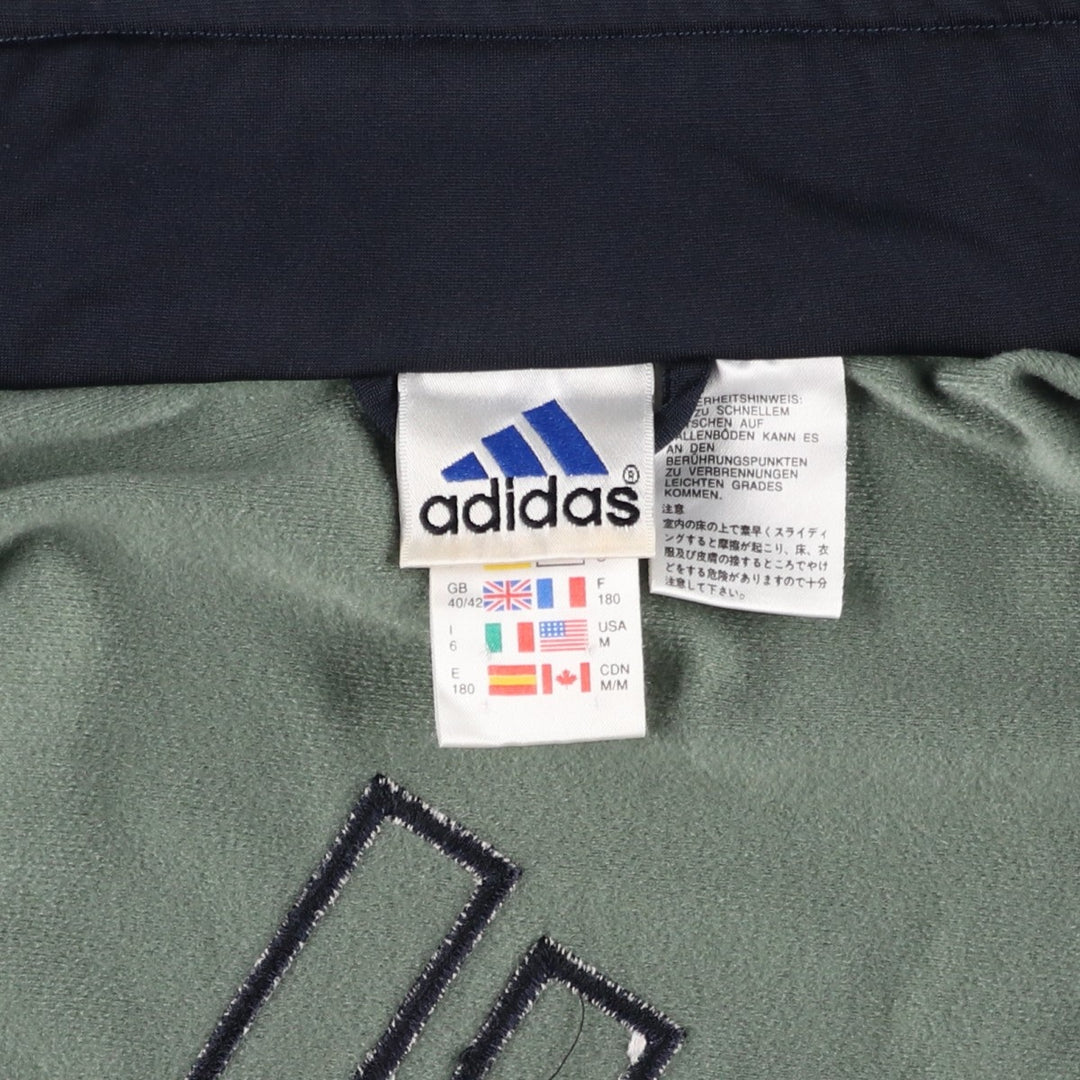 00'S adidas jersey track jacket, men's size M polyester Khaki type sage green Vintage Second Hand