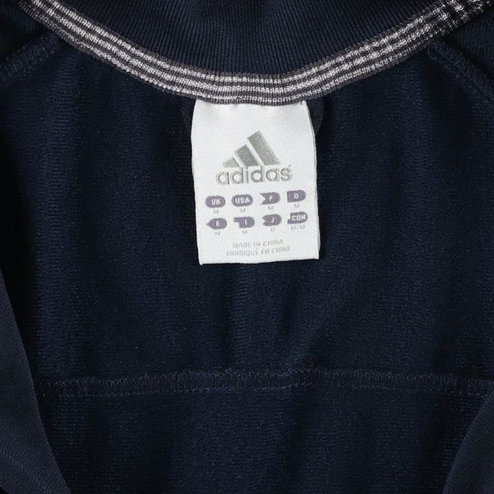 00'S adidas jersey track jacket, men's size M polyester navy blue type Vintage Second Hand