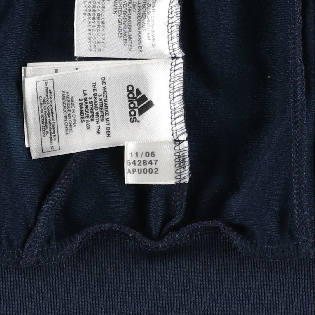00'S adidas jersey track jacket, men's size M polyester navy blue type Vintage Second Hand