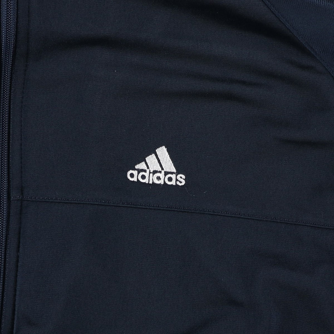 00'S adidas jersey track jacket, men's size M polyester navy blue type Vintage Second Hand