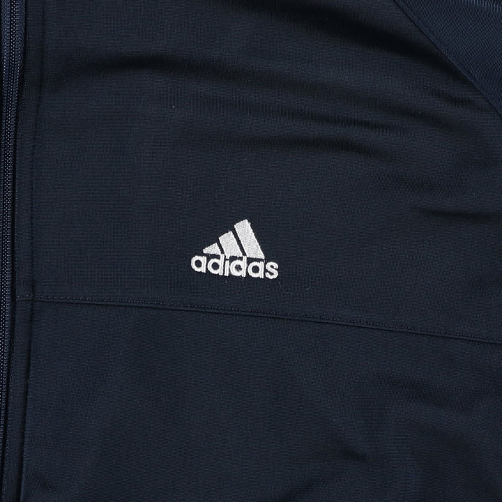 00'S adidas jersey track jacket, men's size M polyester navy blue type Vintage Second Hand