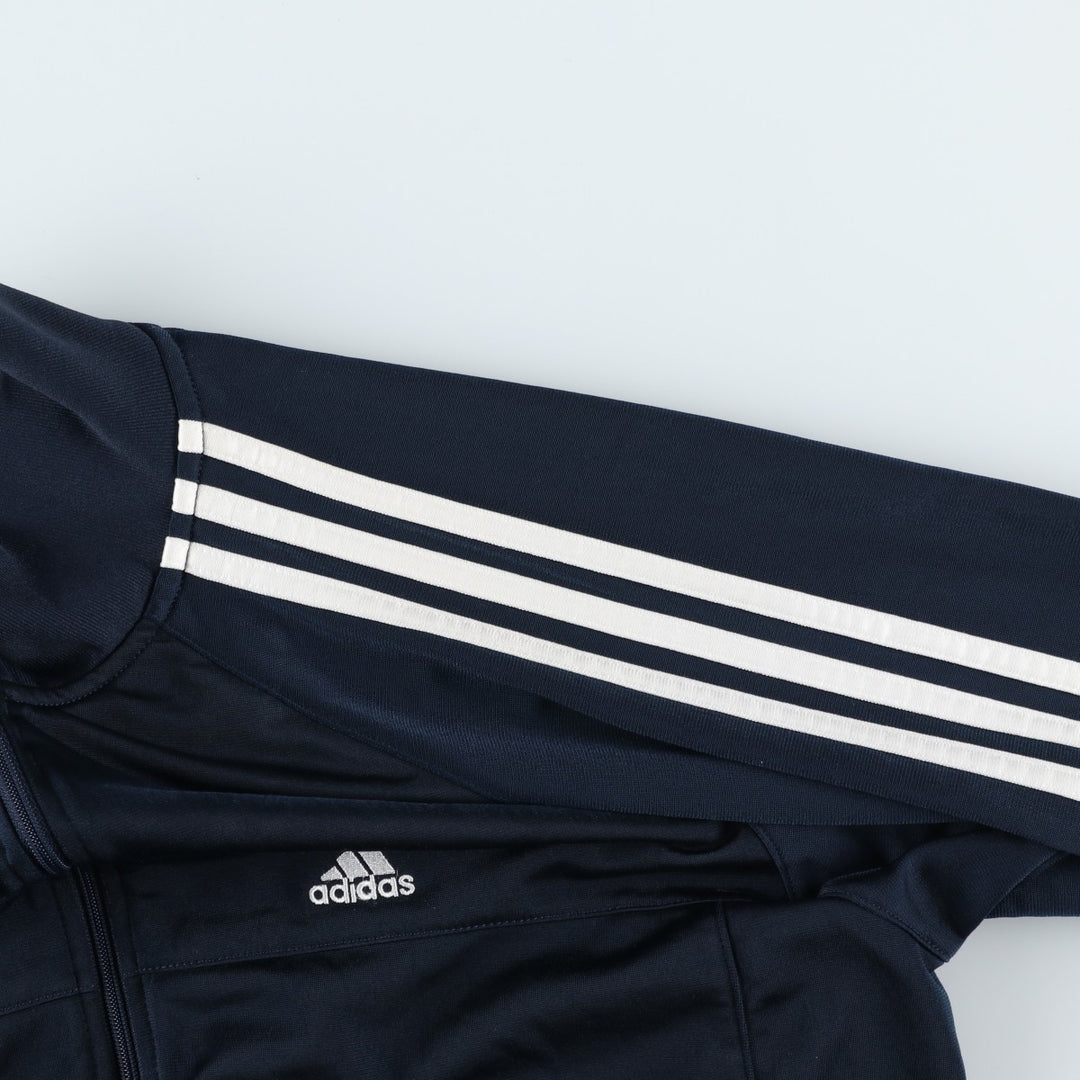 00'S adidas jersey track jacket, men's size M polyester navy blue type Vintage Second Hand