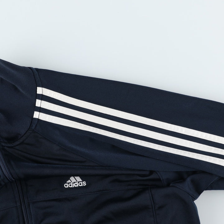 00'S adidas jersey track jacket, men's size M polyester navy blue type Vintage Second Hand