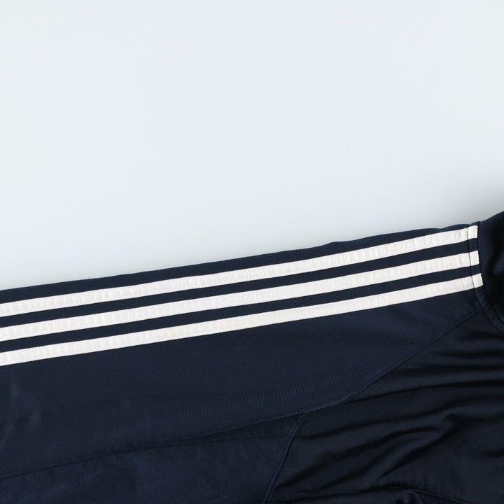 00'S adidas jersey track jacket, men's size M polyester navy blue type Vintage Second Hand