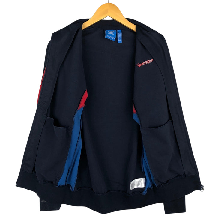 Adidas Originals Jersey Track Jacket Men's M cotton navy blue type Vintage Second Hand