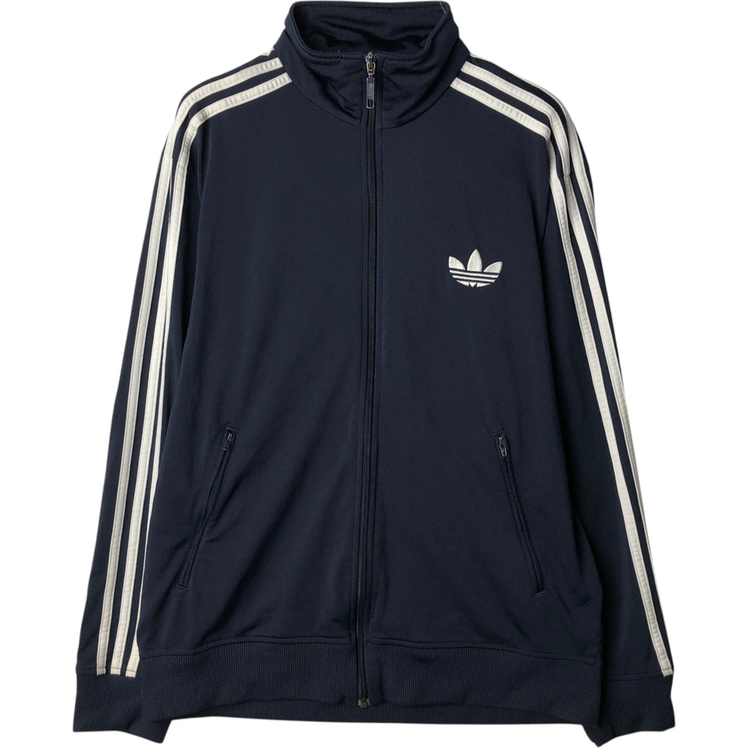 Adidas Originals Jersey Track Jacket Men's Size L polyester navy blue type Vintage Second Hand