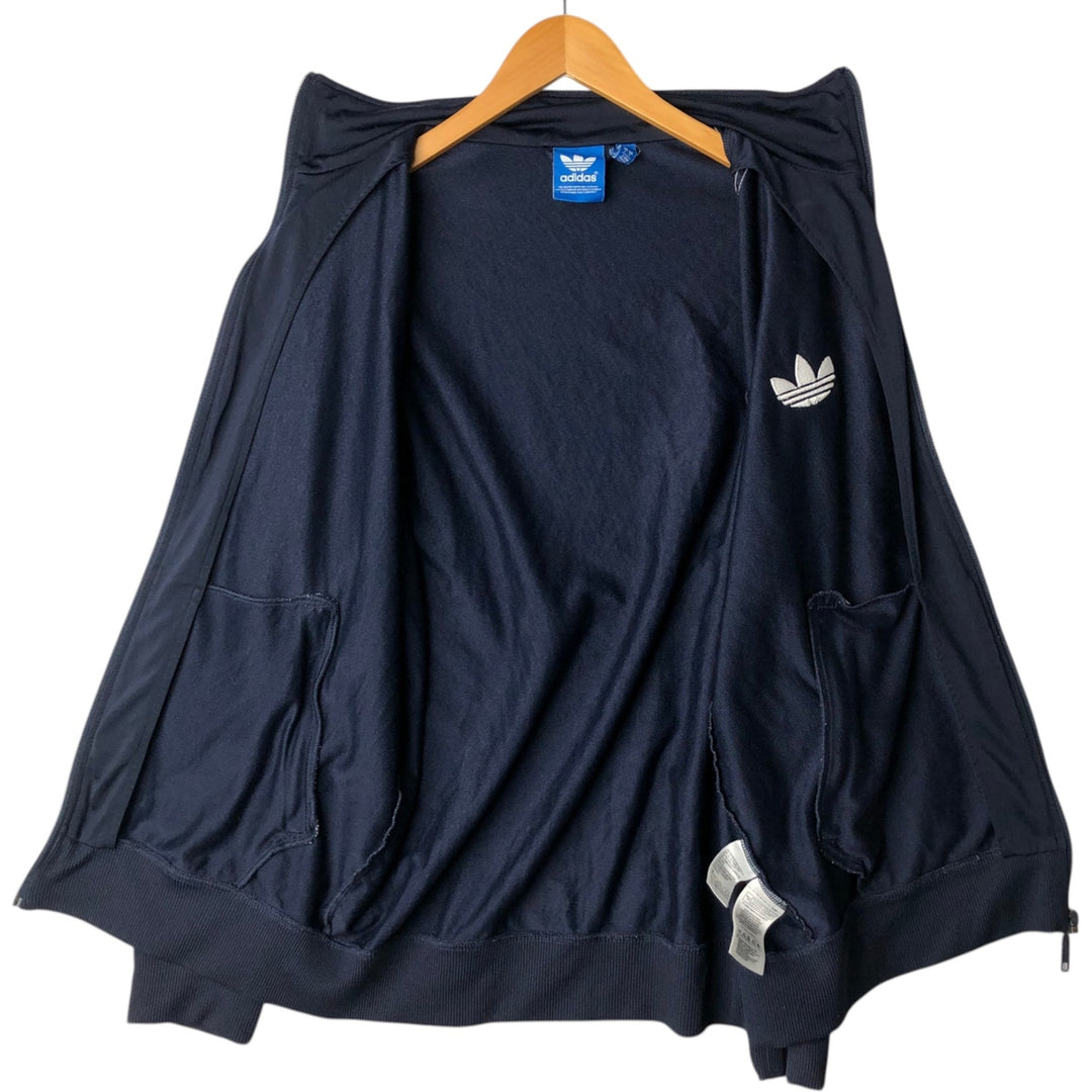 Adidas Originals Jersey Track Jacket Men's Size L polyester navy blue type Vintage Second Hand