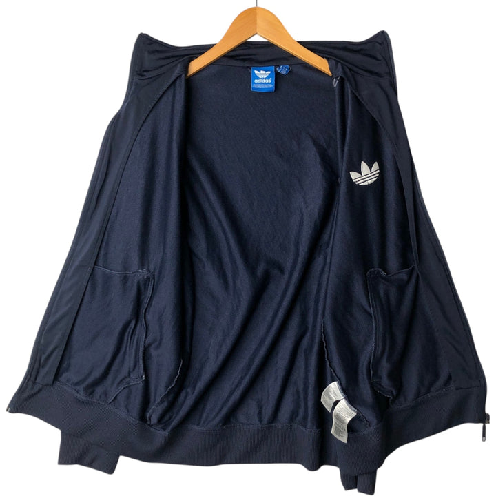 Adidas Originals Jersey Track Jacket Men's Size L polyester navy blue type Vintage Second Hand