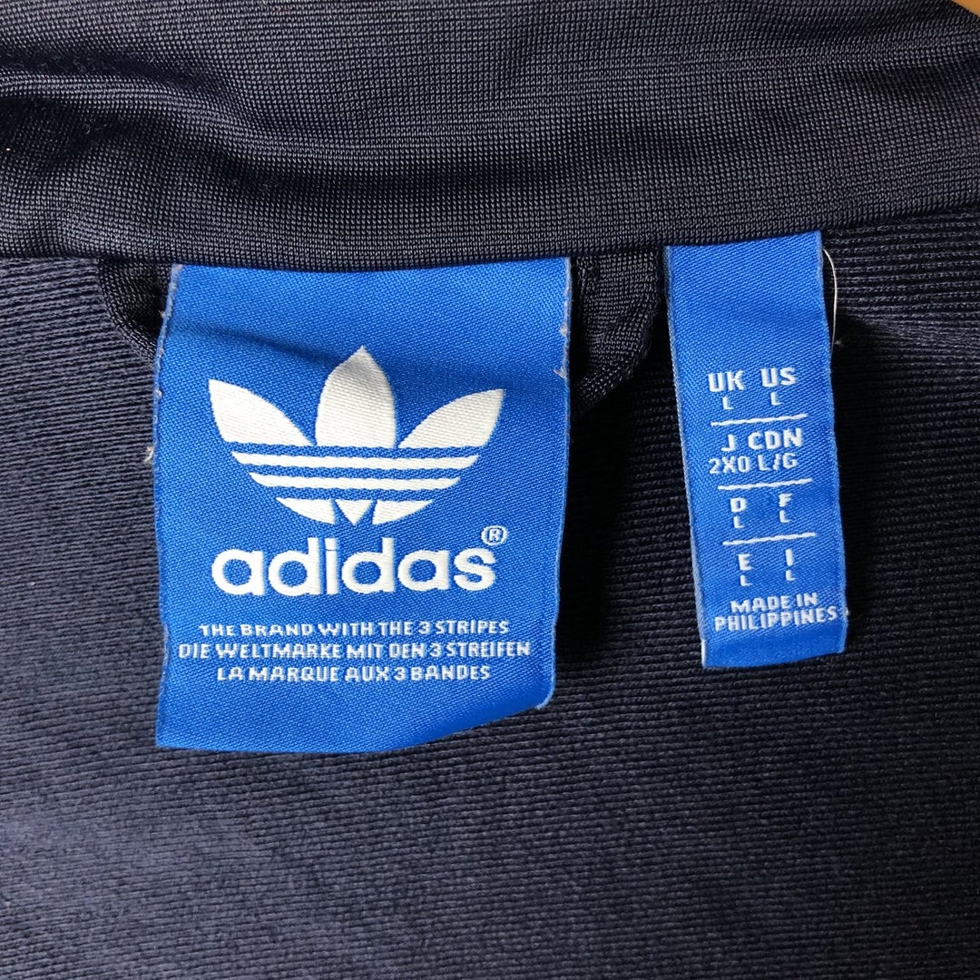 Adidas Originals Jersey Track Jacket Men's Size L polyester navy blue type Vintage Second Hand