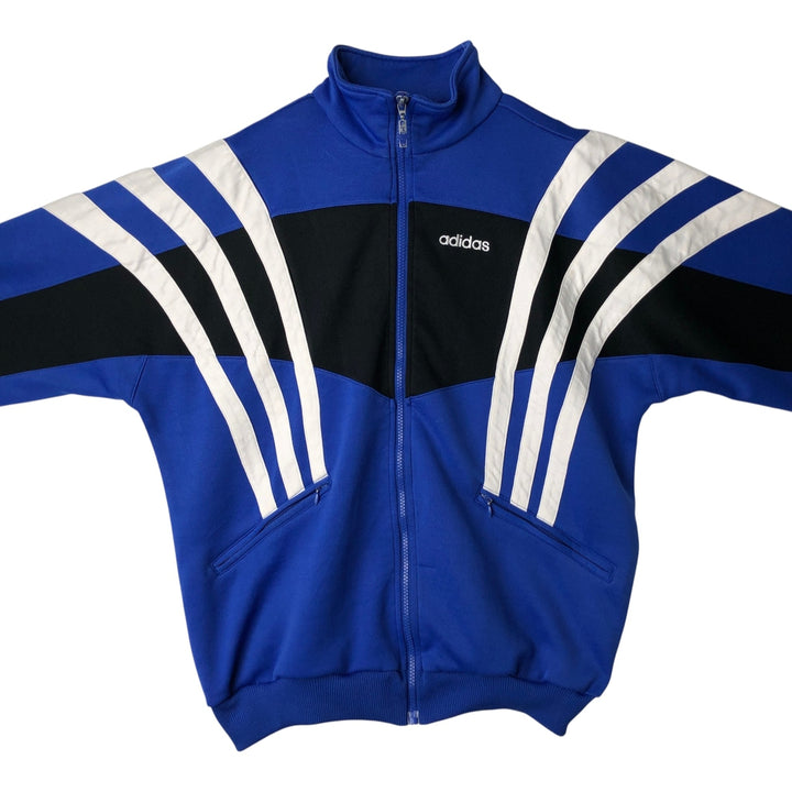 Adidas adidas jersey track jacket men's size M unclear blue type Vintage Second Hand