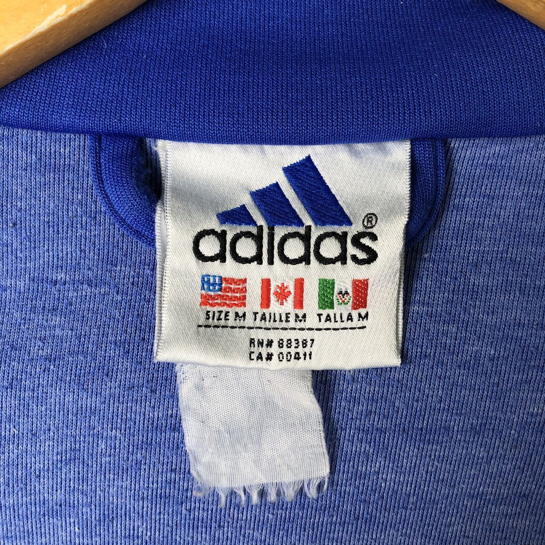 Adidas adidas jersey track jacket men's size M unclear blue type Vintage Second Hand