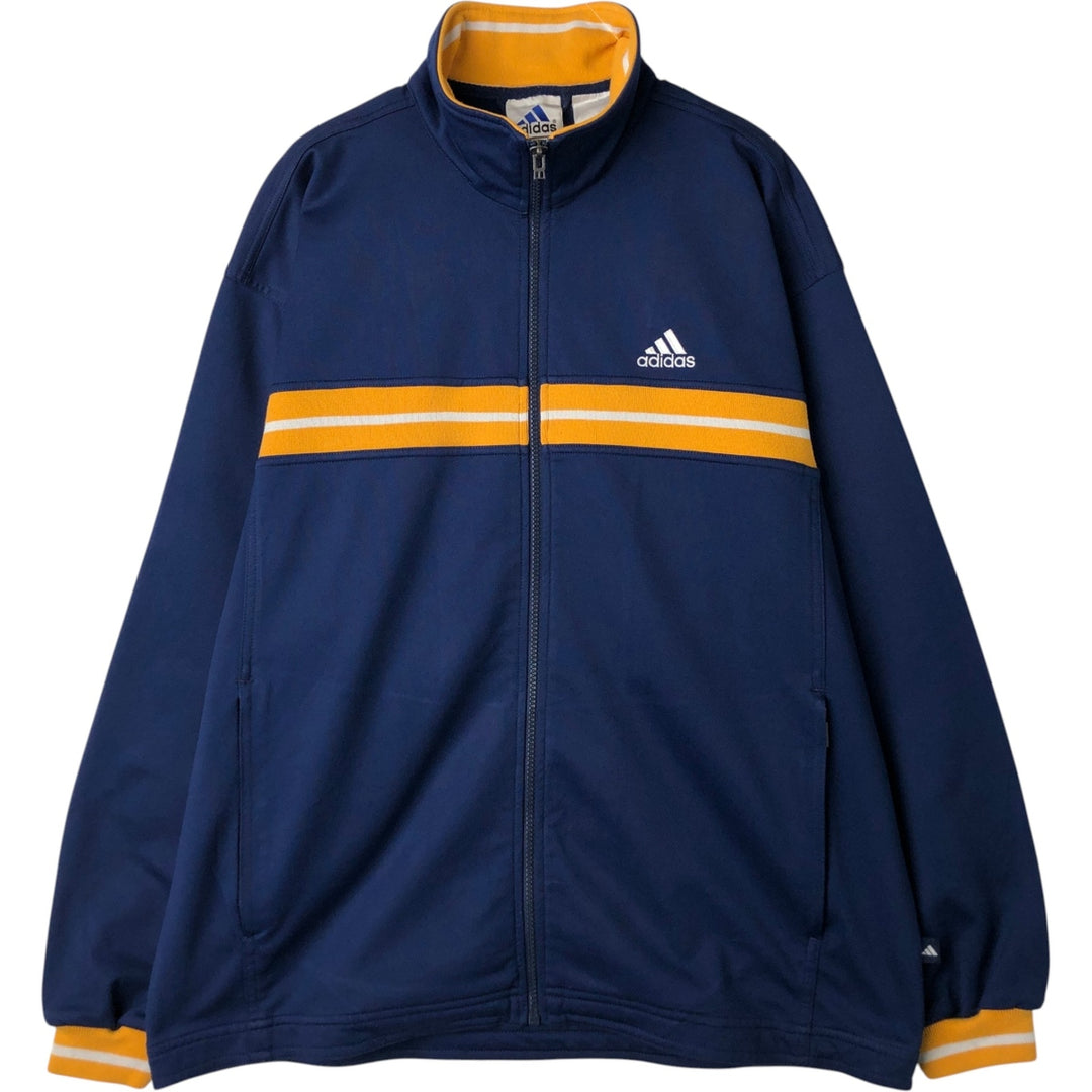 90'S Adidas track jacket, men's size M (approx.) unclear Navy blue Vintage Second Hand