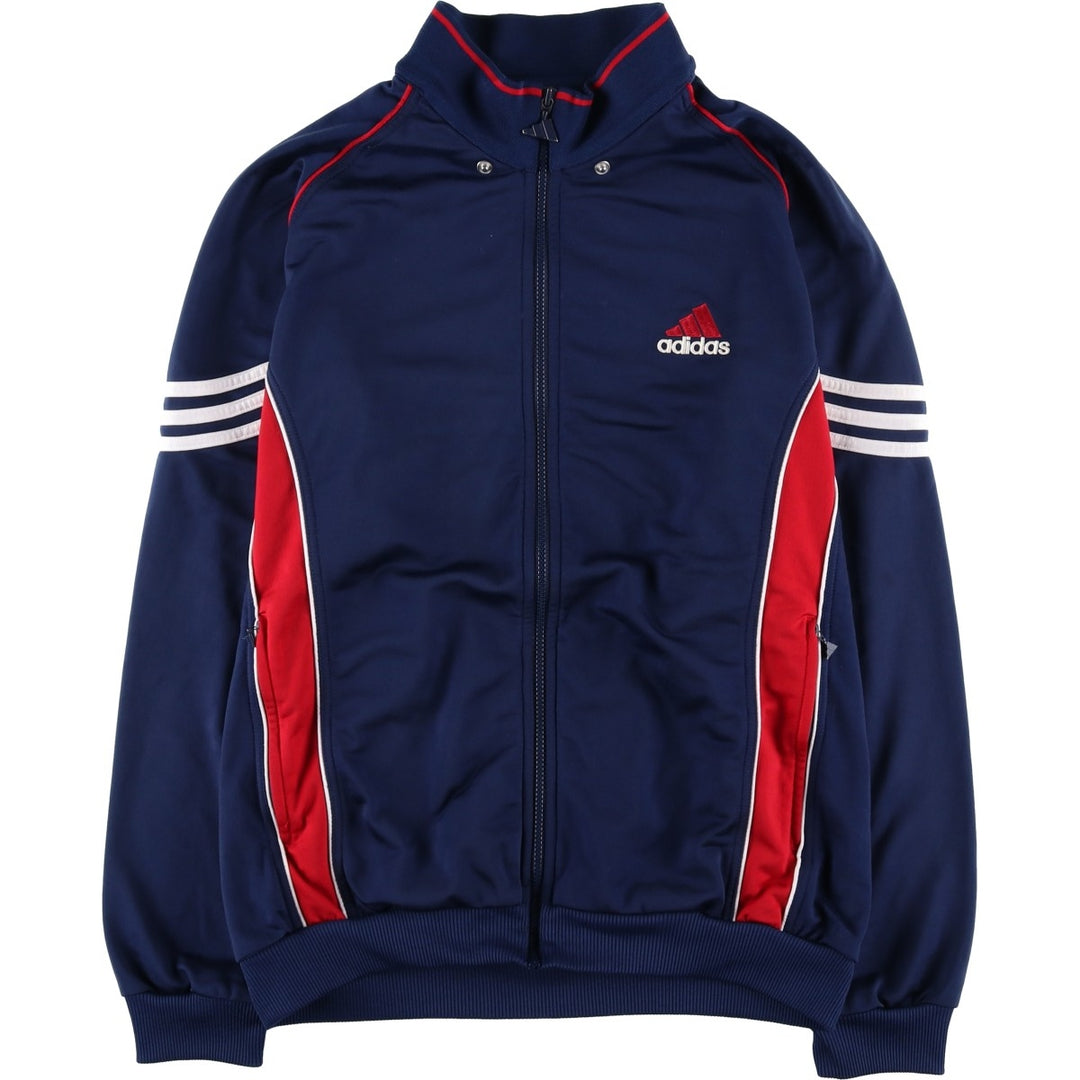 90s-00'S Adidas Jersey Track Jacket, Men's Size Medium polyester navy blue type Vintage Second Hand