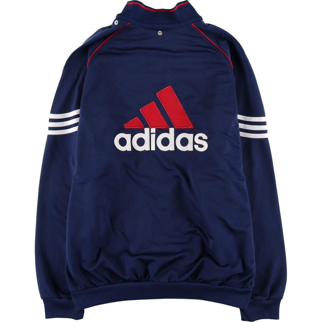 90s-00'S Adidas Jersey Track Jacket, Men's Size Medium polyester navy blue type Vintage Second Hand