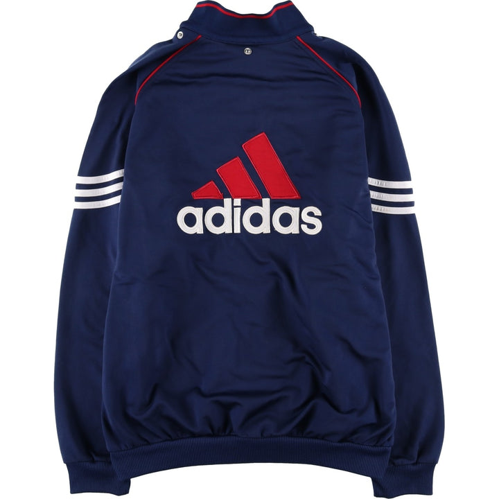 90s-00'S Adidas Jersey Track Jacket, Men's Size Medium polyester navy blue type Vintage Second Hand