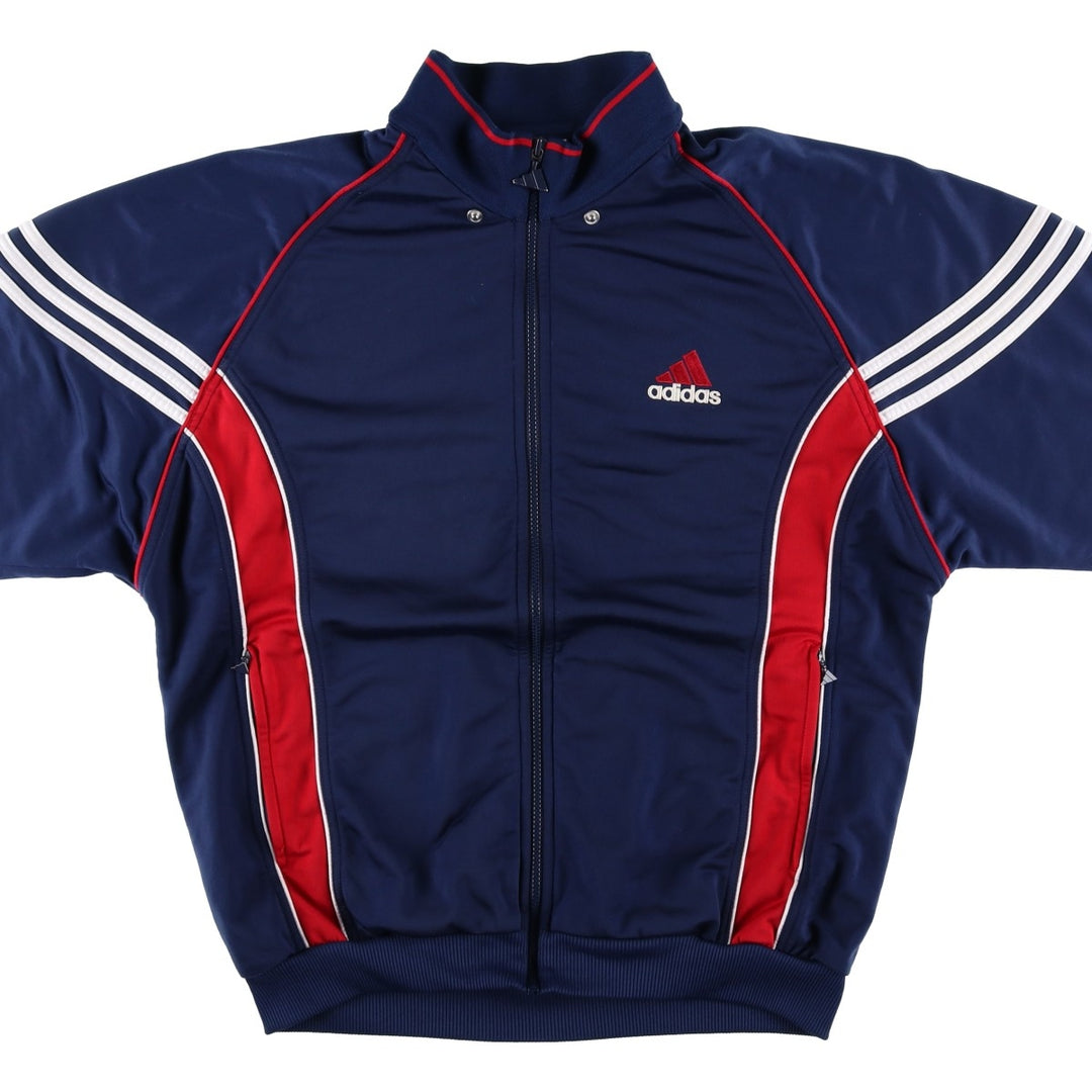 90s-00'S Adidas Jersey Track Jacket, Men's Size Medium polyester navy blue type Vintage Second Hand