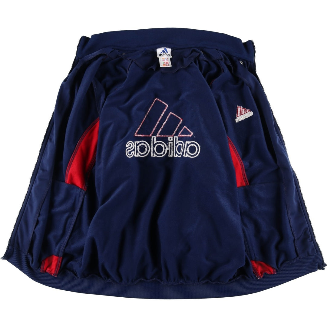 90s-00'S Adidas Jersey Track Jacket, Men's Size Medium polyester navy blue type Vintage Second Hand