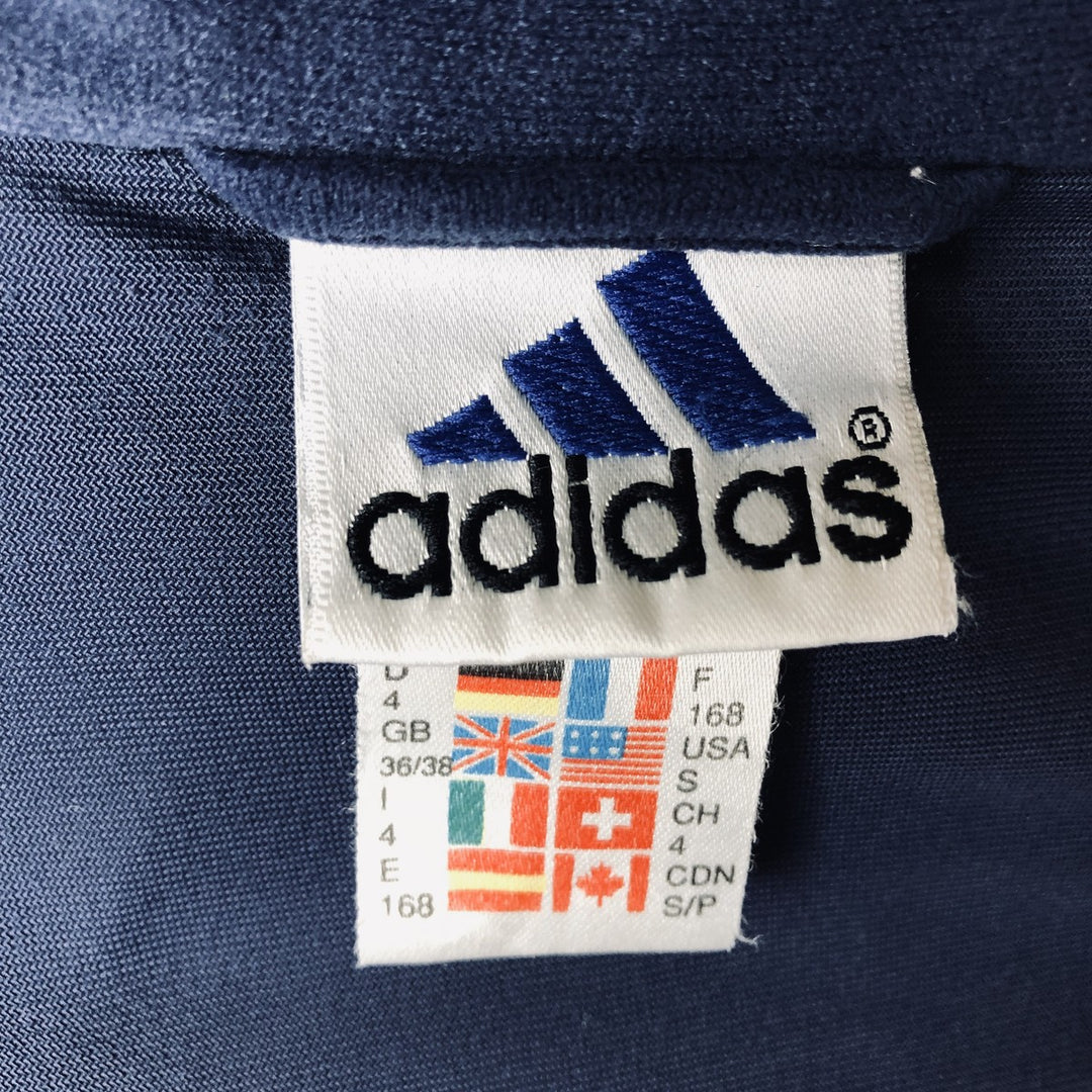 90s-00'S Adidas Trefoil Logo Velour Track Jacket, Men's Size S (approx.) polyester navy blue type Vintage Second Hand