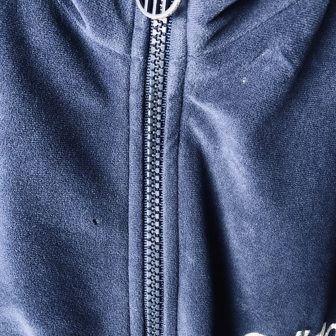 90s-00'S Adidas Trefoil Logo Velour Track Jacket, Men's Size S (approx.) polyester navy blue type Vintage Second Hand