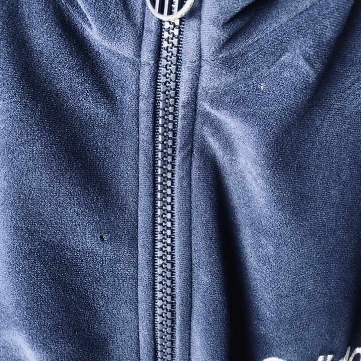 90s-00'S Adidas Trefoil Logo Velour Track Jacket, Men's Size S (approx.) polyester navy blue type Vintage Second Hand