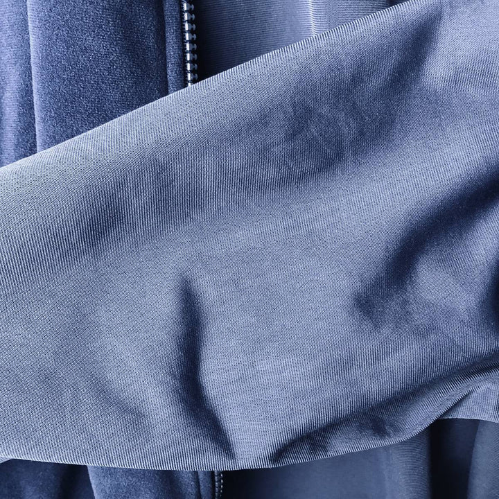 90s-00'S Adidas Trefoil Logo Velour Track Jacket, Men's Size S (approx.) polyester navy blue type Vintage Second Hand