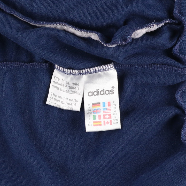 Vintage 80s-90'S adidas track jacket, men's M size polyester navy blue type Vintage Second Hand