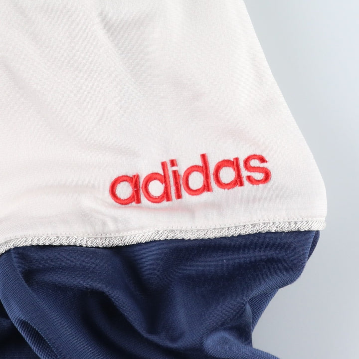 Vintage 80s-90'S adidas track jacket, men's M size polyester navy blue type Vintage Second Hand