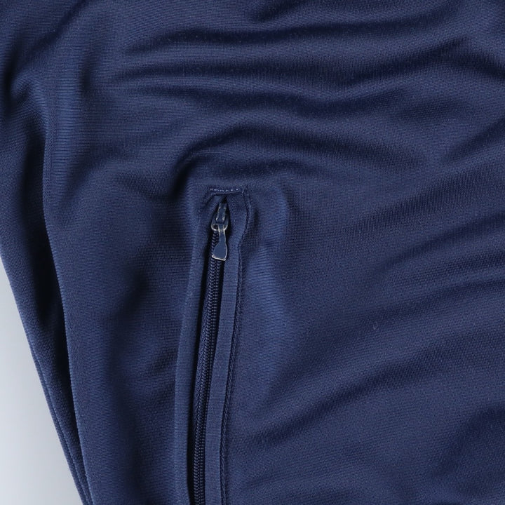 Vintage 80s-90'S adidas track jacket, men's M size polyester navy blue type Vintage Second Hand