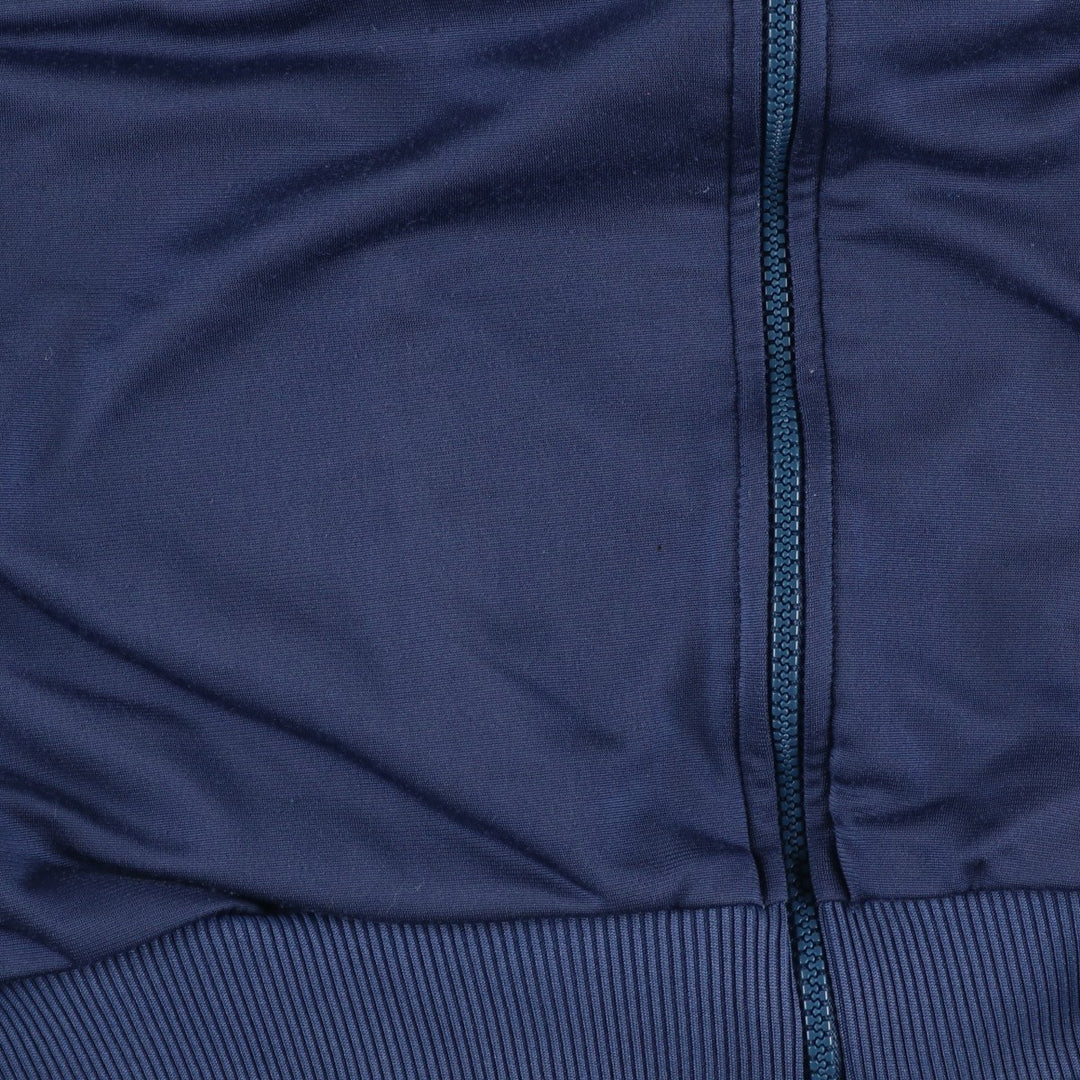 Vintage 80s-90'S adidas track jacket, men's M size polyester navy blue type Vintage Second Hand
