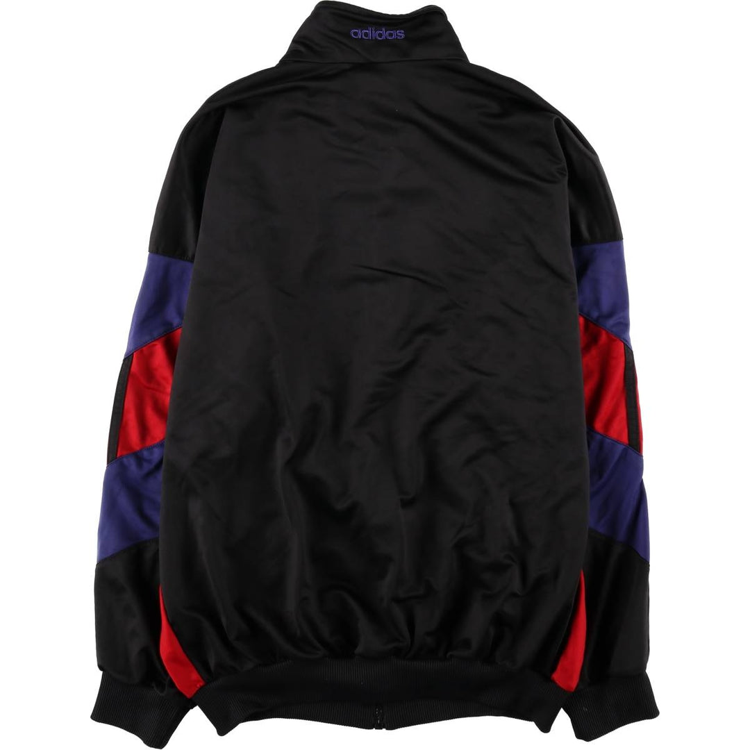 Vintage 1980'S adidas Trefoil logo track jacket, men's size L polyester black type Vintage Second Hand