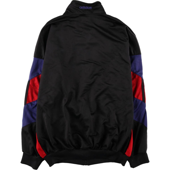 Vintage 1980'S adidas Trefoil logo track jacket, men's size L polyester black type Vintage Second Hand