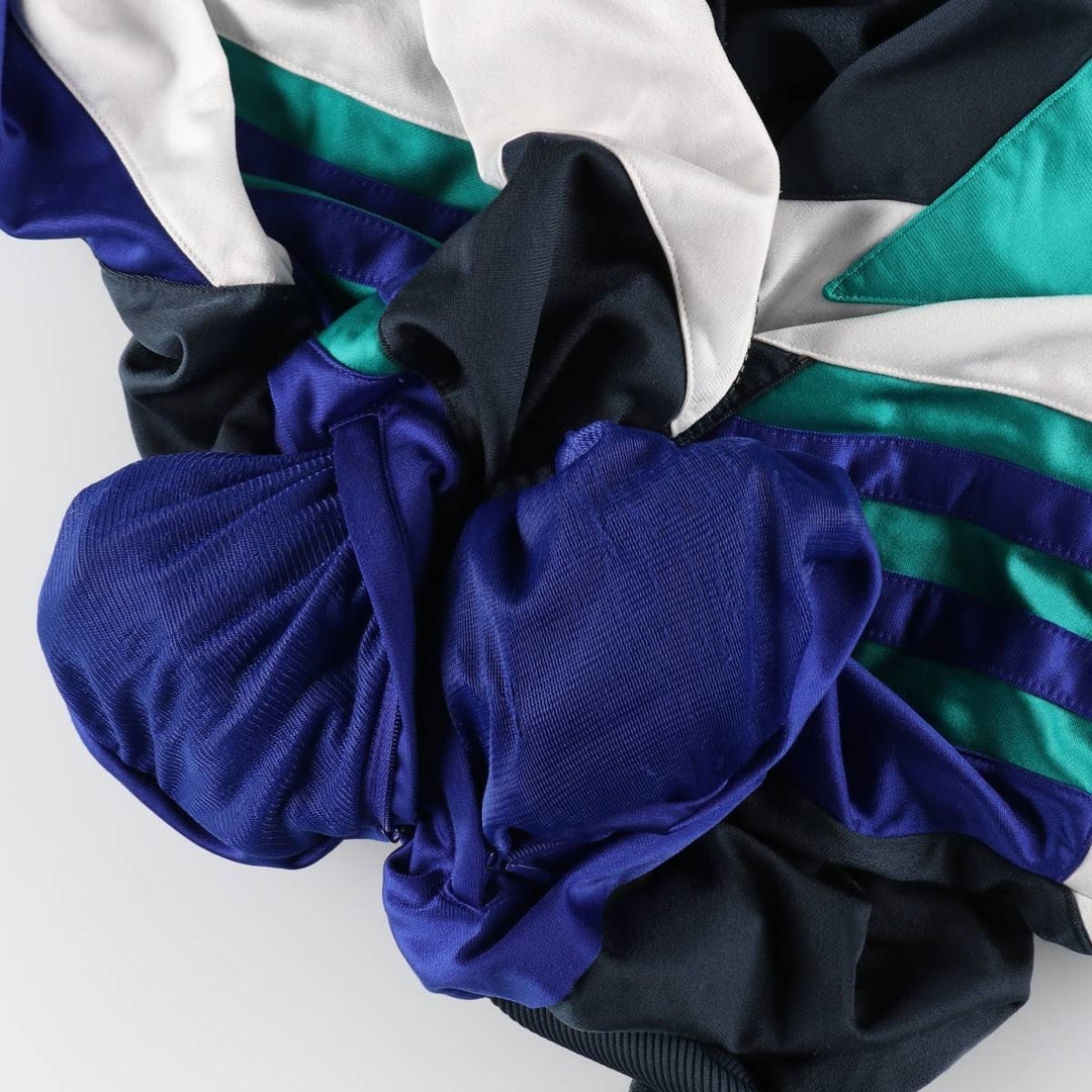 Vintage 1980'S adidas Trefoil logo track jacket, men's size L polyester Emerald green Vintage Second Hand