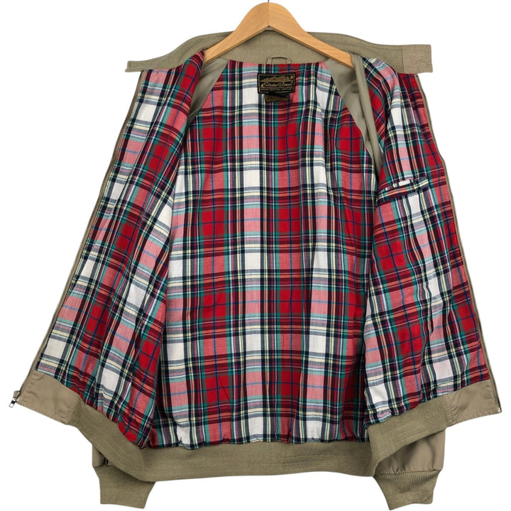 80s-90'S Eddie Bauer Harrington Jacket Swing Top, Men's Size L (Equivalent), Vintage polyester Beige type Vintage Second Hand