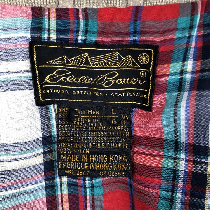 80s-90'S Eddie Bauer Harrington Jacket Swing Top, Men's Size L (Equivalent), Vintage polyester Beige type Vintage Second Hand