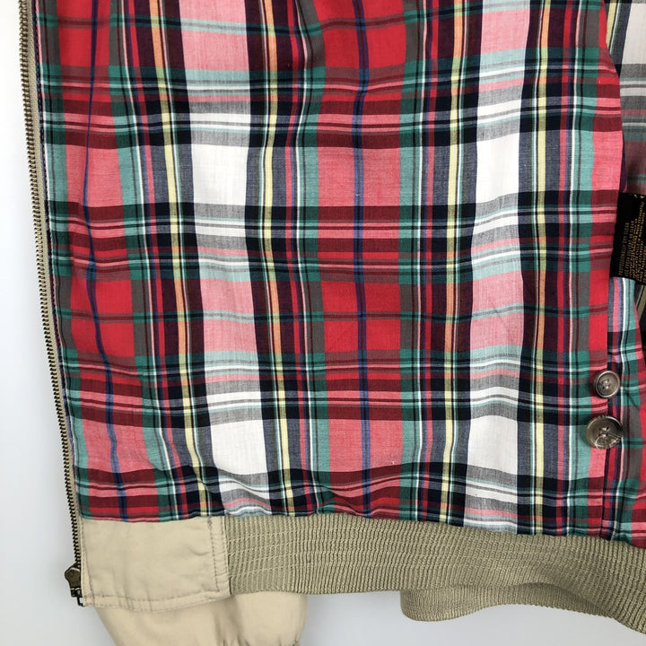 90'S Eddie Bauer Harrington Jacket, Swing Top, Men's XL equivalent, Check Pattern Liner, Vintage polyester Beige type Vintage Second Hand