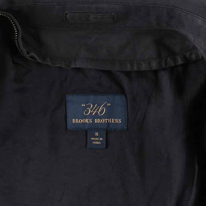 Brooks Brothers 346 Swing Top Sports Jacket, Men's Size XL (approx.) Nylon Charcoal Vintage Second Hand