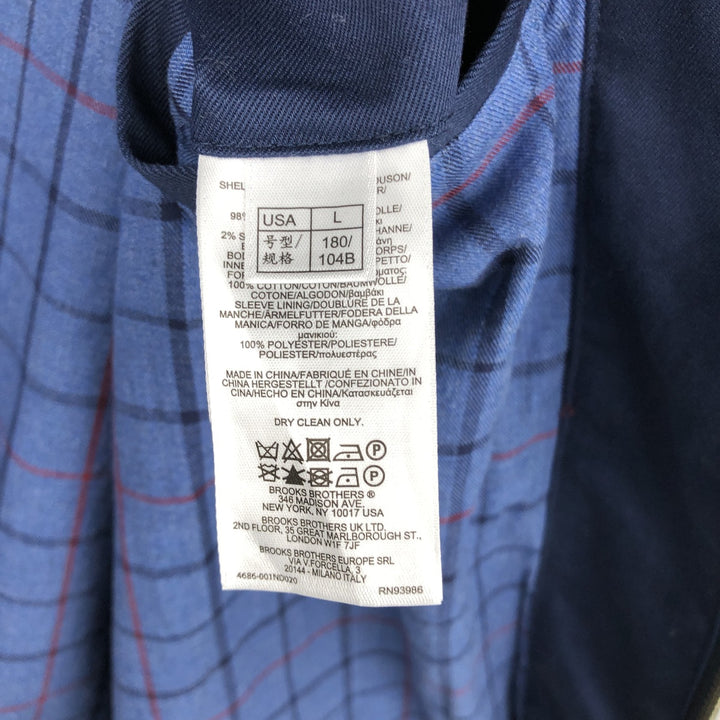 Brooks Brothers Swing Top Sports Jacket, Men's Size L (approx.) cotton navy blue type Vintage Second Hand