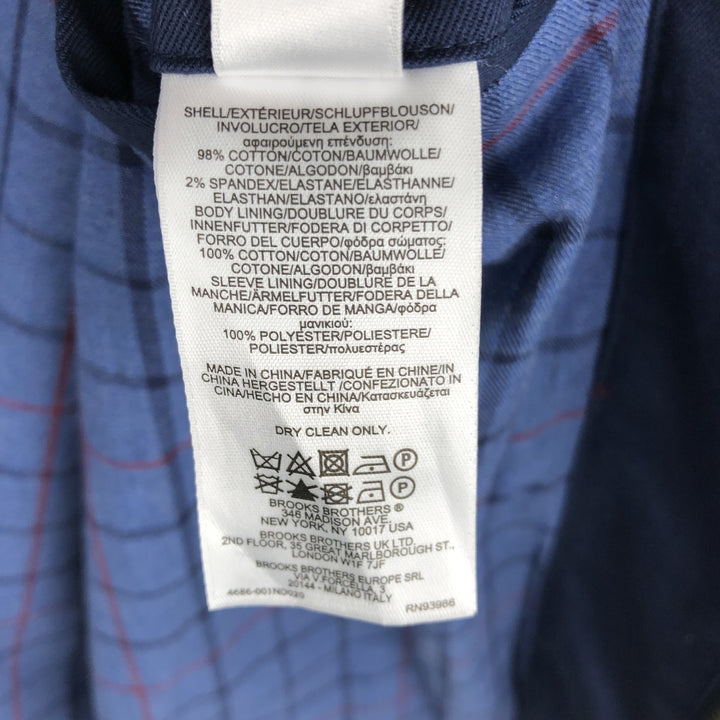 Brooks Brothers Swing Top Sports Jacket, Men's Size L (approx.) cotton navy blue type Vintage Second Hand