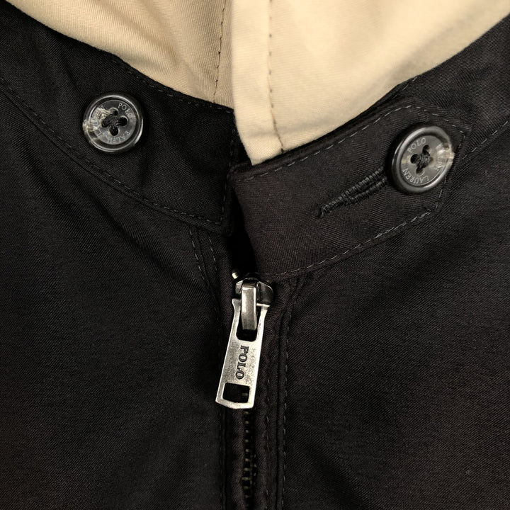 Ralph Lauren POLO RALPH LAUREN Swing Top Sports Jacket Men's L size polyester black type Vintage Second Hand