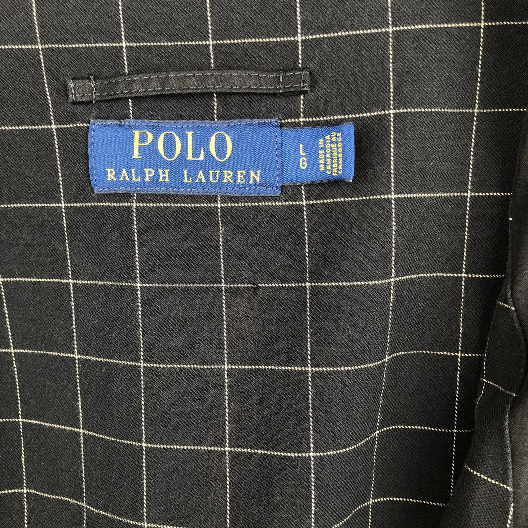 Ralph Lauren POLO RALPH LAUREN Swing Top Sports Jacket Men's L size polyester black type Vintage Second Hand