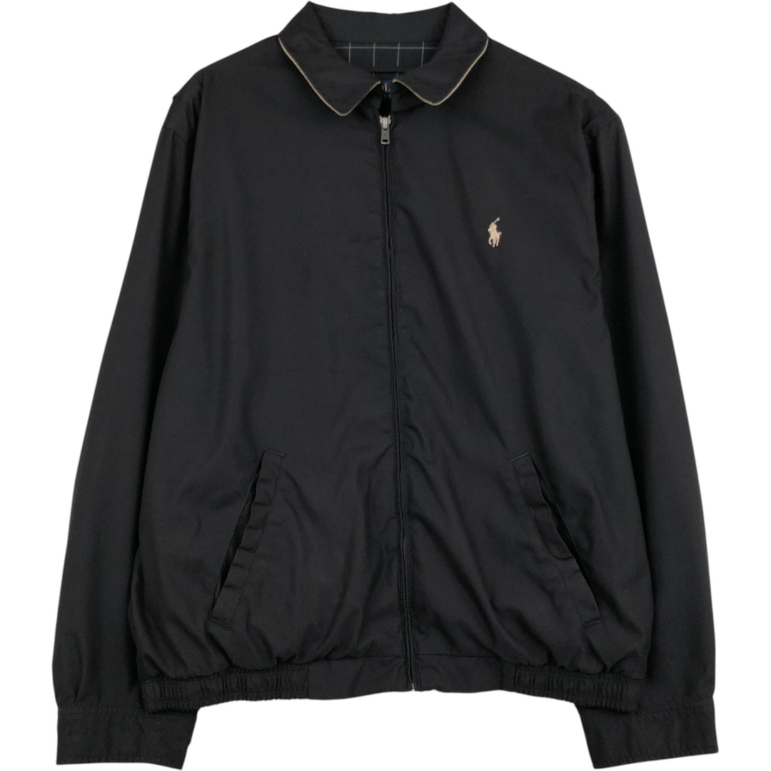 Ralph Lauren POLO RALPH LAUREN Swing Top Sports Jacket Men's L size polyester black type Vintage Second Hand