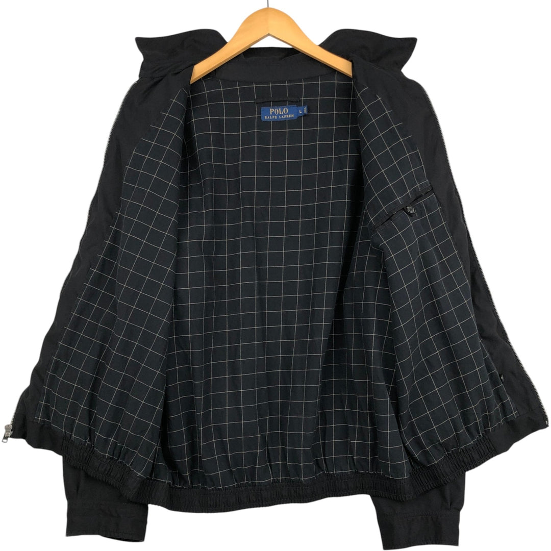 Ralph Lauren POLO RALPH LAUREN Swing Top Sports Jacket Men's L size polyester black type Vintage Second Hand