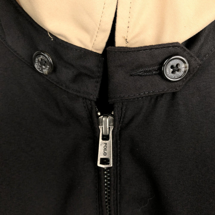 Ralph Lauren POLO RALPH LAUREN Swing Top Sports Jacket Men's L size polyester black type Vintage Second Hand