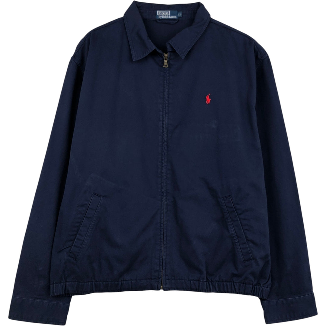 Ralph Lauren POLO by Ralph Lauren Swing Top Sports Jacket Men's XL cotton navy blue type Vintage Second Hand
