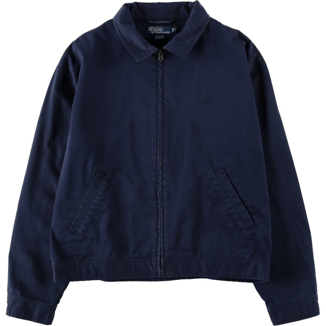 Ralph Lauren POLO by Ralph Lauren Swing Top Sports Jacket Men's XL cotton navy blue type Vintage Second Hand